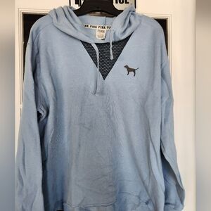 Pink hoodie lite blue